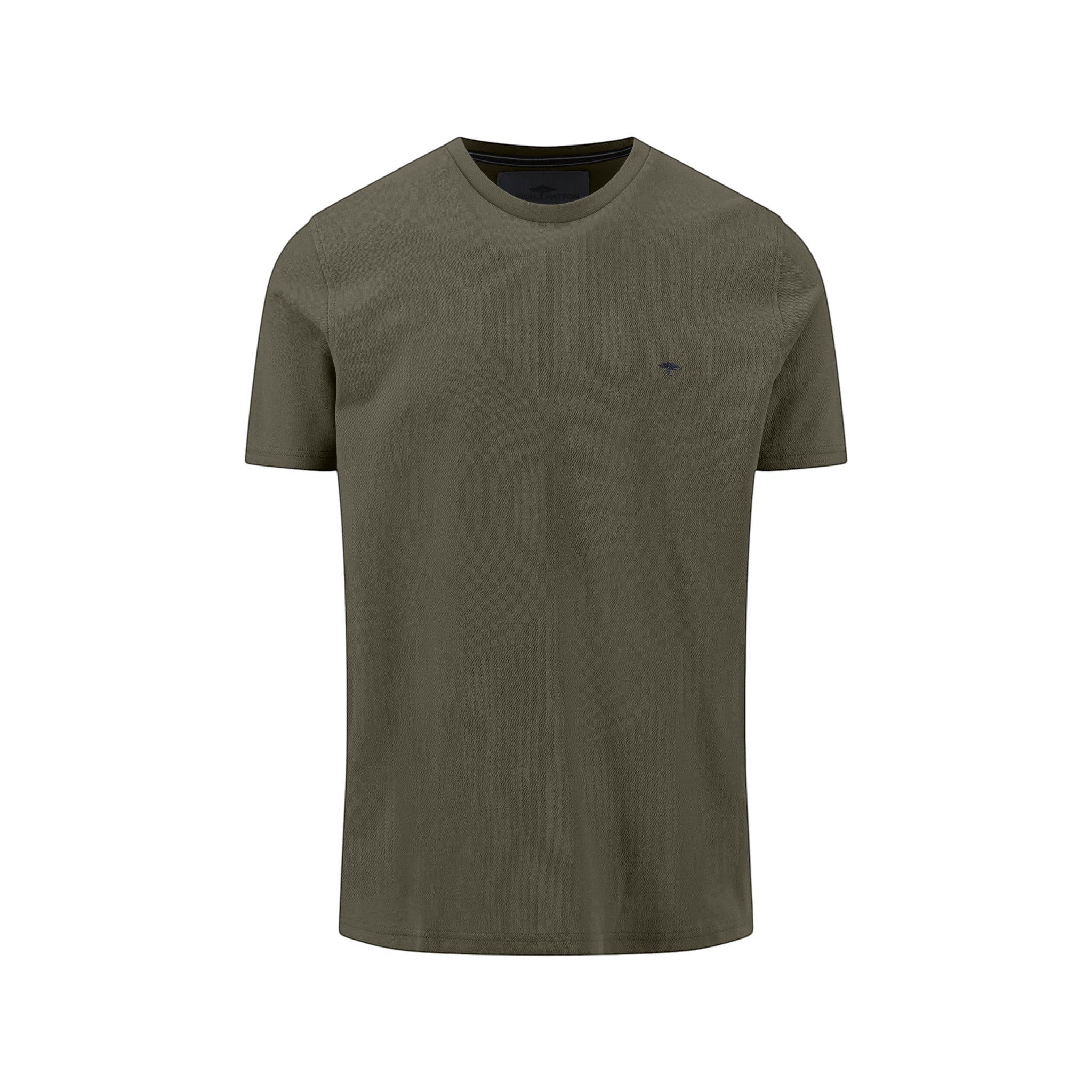 Fynch-Hatton - Mens T-Shirt - Premium Cotton - Dark Khaki - Wildvine Clothing, Spalding, Lincolnshire