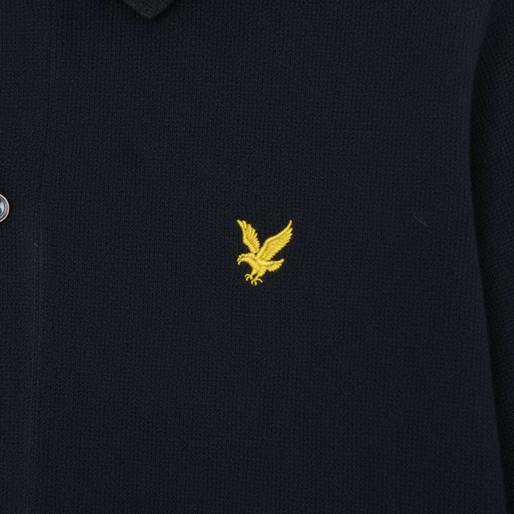 Lyle & Scott - Mens Cotton Knitted Shirt - Dark Navy - KN2415V Z271 - Wildvine Clothing, Spalding, Lincolnshire