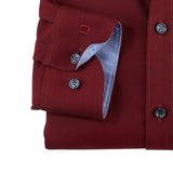 OLYMP - Mens Shirt - Level Five Body Fit - Dark Red - Wildvine Clothing, Spalding, Lincolnshire