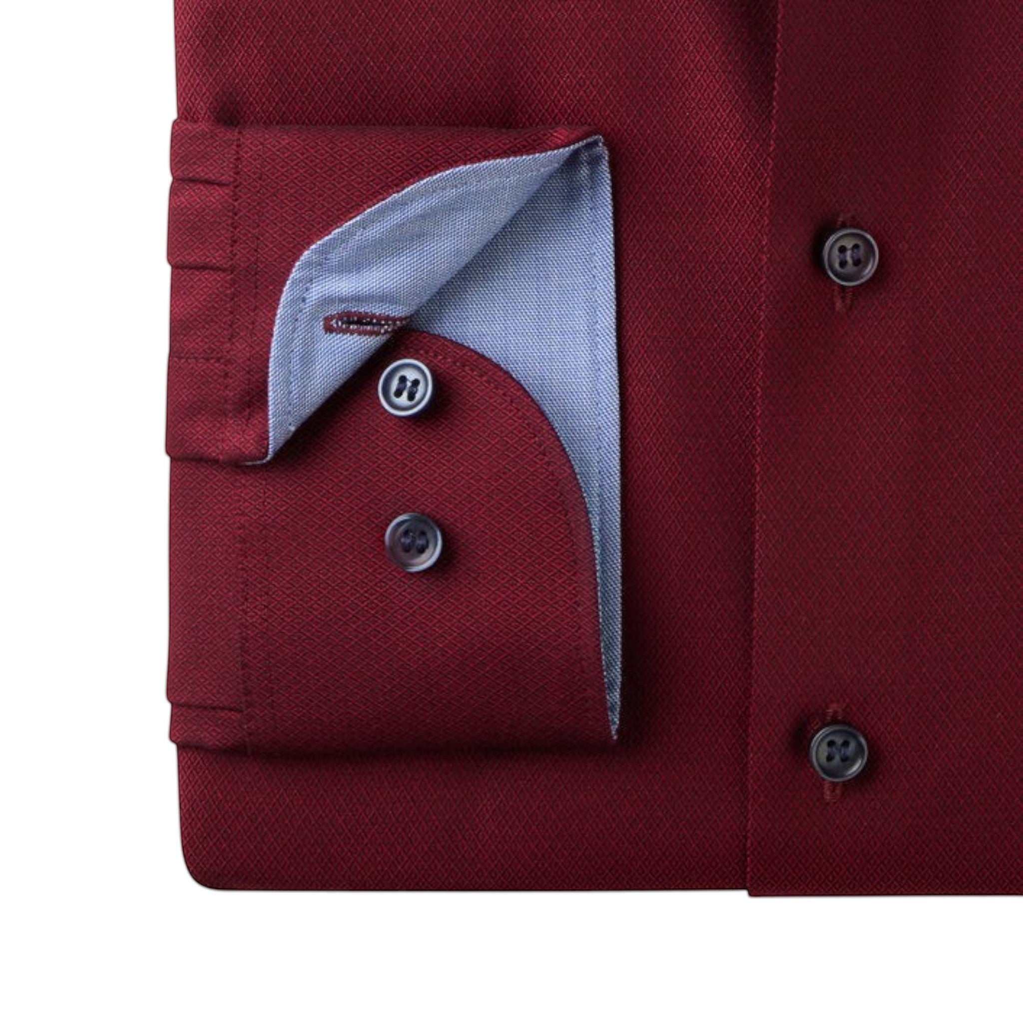 OLYMP - Mens Shirt - Level Five Body Fit - Dark Red - Wildvine Clothing, Spalding, Lincolnshire