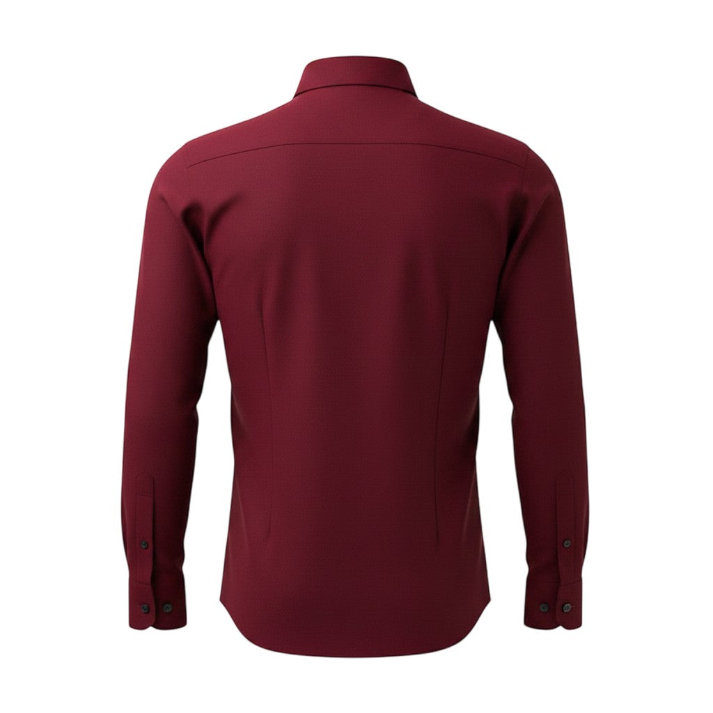 OLYMP - Mens Shirt - Level Five Body Fit - Dark Red - Wildvine Clothing, Spalding, Lincolnshire