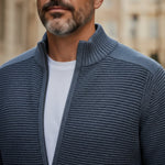 Jackdaw - Mens Noah Full Zip Fleece Lined Jumper - Denim - Wildvine Clothing, Spalding, Lincolnshire