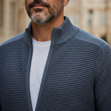 Jackdaw - Mens Noah Full Zip Fleece Lined Jumper - Denim - Wildvine Clothing, Spalding, Lincolnshire