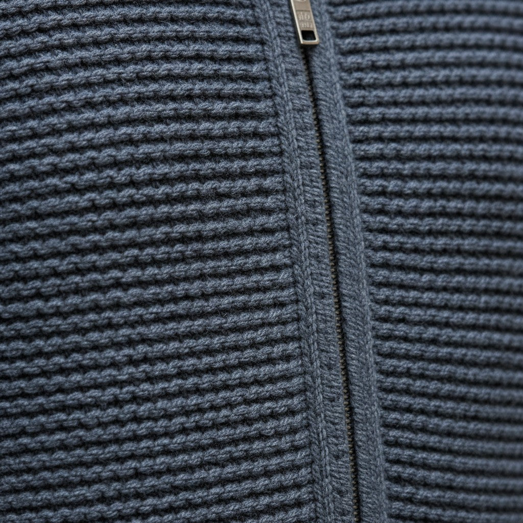 Jackdaw - Mens Noah Full Zip Fleece Lined Jumper - Denim - Wildvine Clothing, Spalding, Lincolnshire