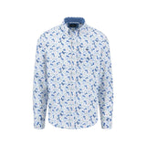Fynch-Hatton - Mens Shirt - Premium Print - Crystal Blue 604 - Wildvine Clothing, Spalding, Lincolnshire