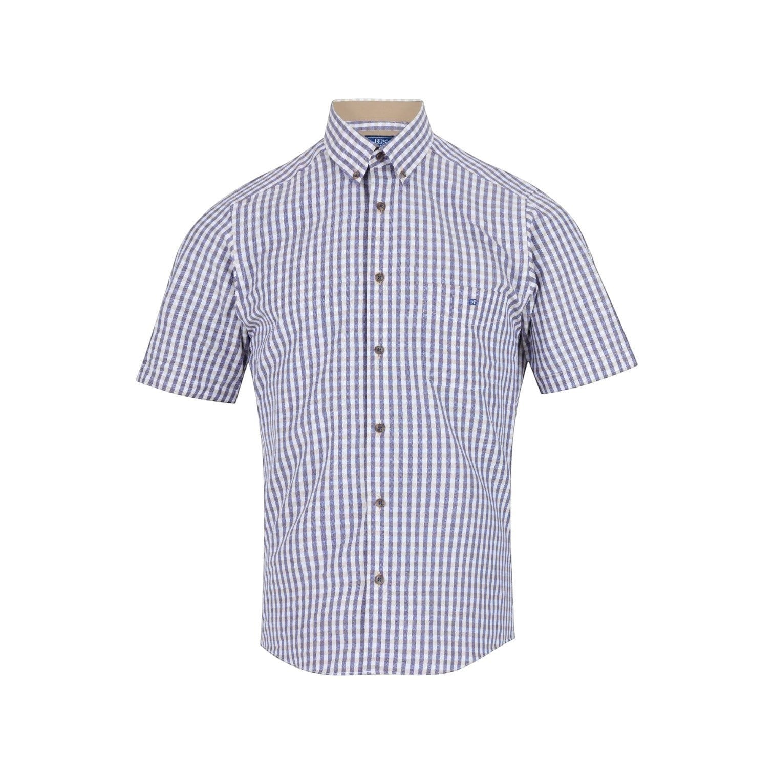 DG's Drifter Mens - Regular Short Sleeve Casual Shirt - Stone Geneva - Wildvine Clothing, Spalding, Lincolnshire