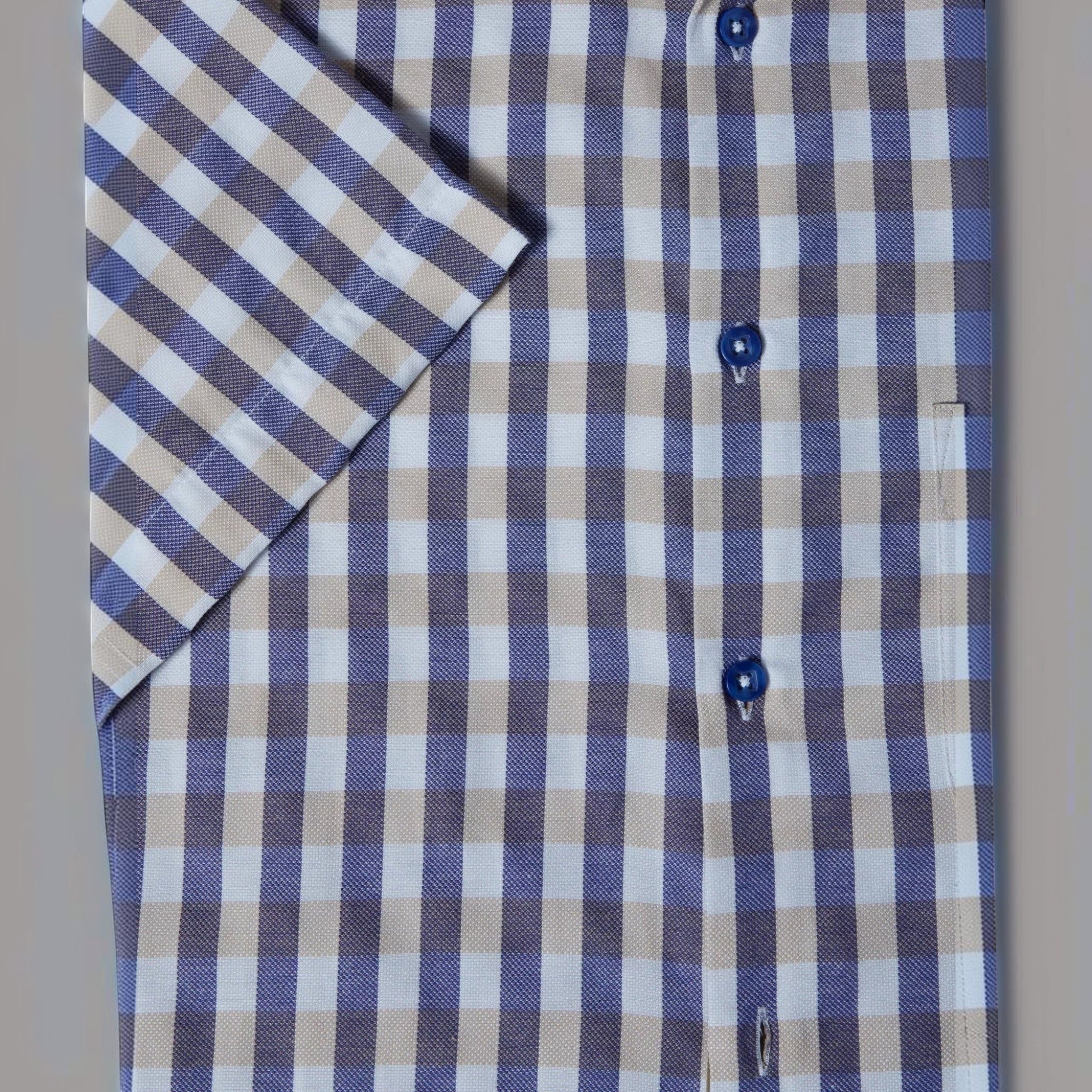 DG's Drifter Mens - Regular Short Sleeve Ivano Casual Shirt - Stone - 14821SS 92 - Wildvine Clothing, Spalding, Lincolnshire