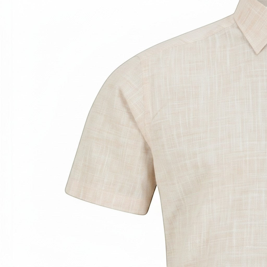 DG's Drifter Mens - Regular Short Sleeve Casual Shirt - Giovanni - Stone - 14501SS 92 - Wildvine Clothing, Spalding, Lincolnshire