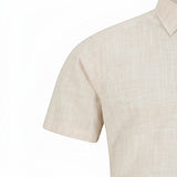 DG's Drifter Mens - Regular Short Sleeve Casual Shirt - Giovanni - Stone - 14501SS 92 - Wildvine Clothing, Spalding, Lincolnshire