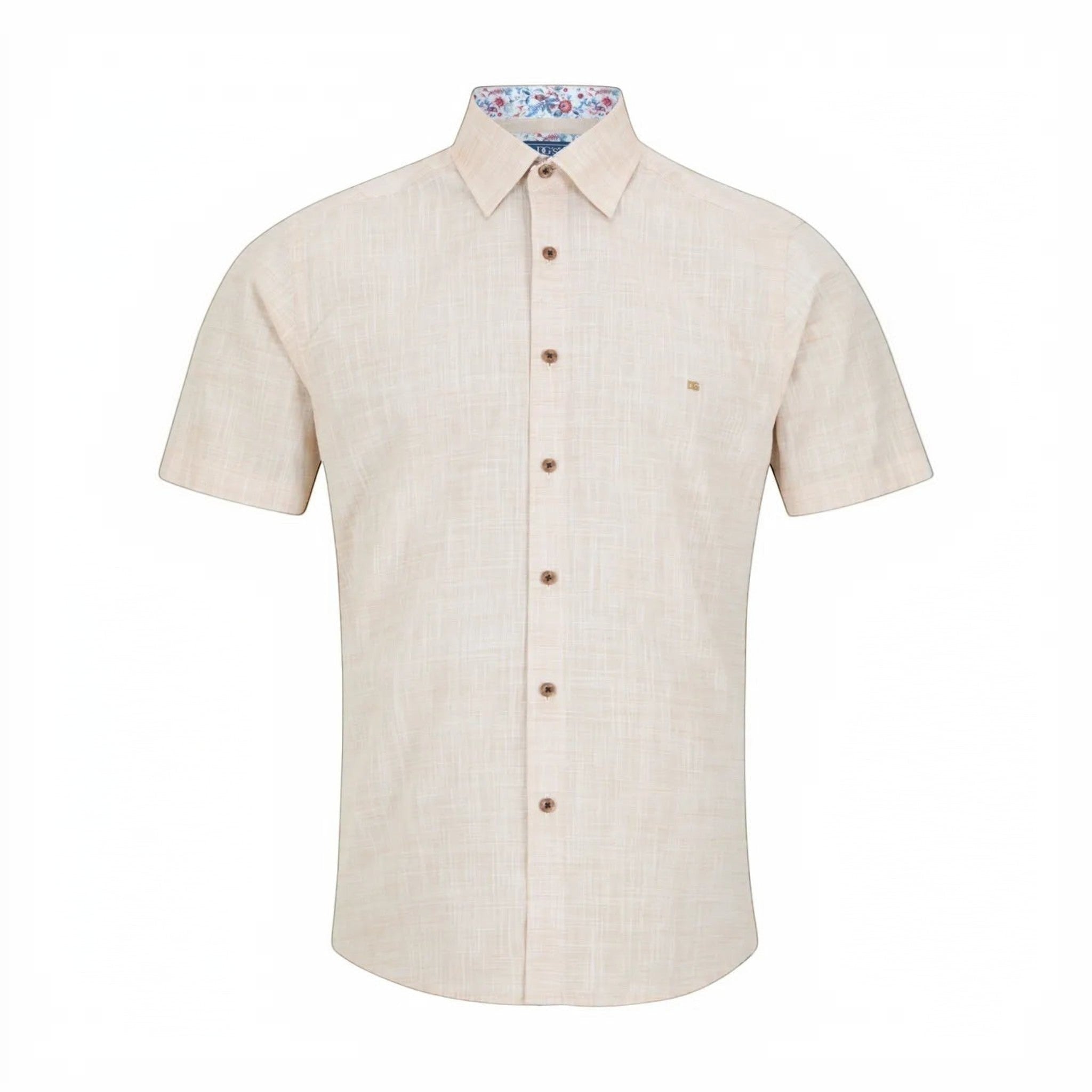 DG's Drifter Mens - Regular Short Sleeve Casual Shirt - Giovanni - Stone - 14501SS 92 - Wildvine Clothing, Spalding, Lincolnshire