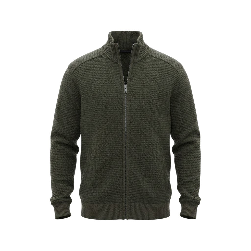 Jackdaw - Mens Noah Full Zip Fleece Lined Jumper - Green - Wildvine Clothing, Spalding, Lincolnshire