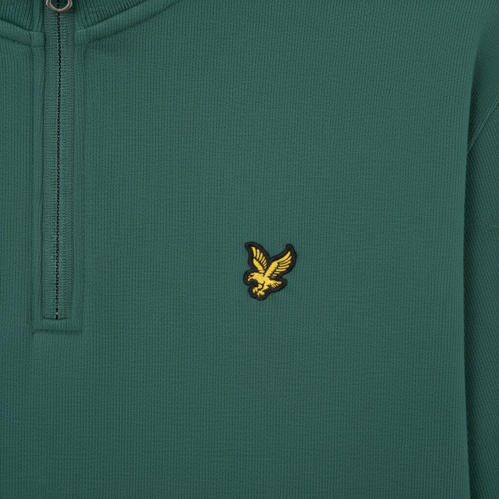 Lyle & Scott - Mens Loopback Quarter Zip Sweat - W130 Everglade - Wildvine Clothing, Spalding, Lincolnshire