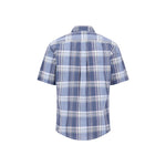 Fynch-Hatton Men's Regular Short Sleeve Casual Shirt - Slub Check – Horizon - Wildvine Clothing, Spalding, Lincolnshire