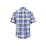 Fynch-Hatton Men's Regular Short Sleeve Casual Shirt - Slub Check – Horizon - Wildvine Clothing, Spalding, Lincolnshire
