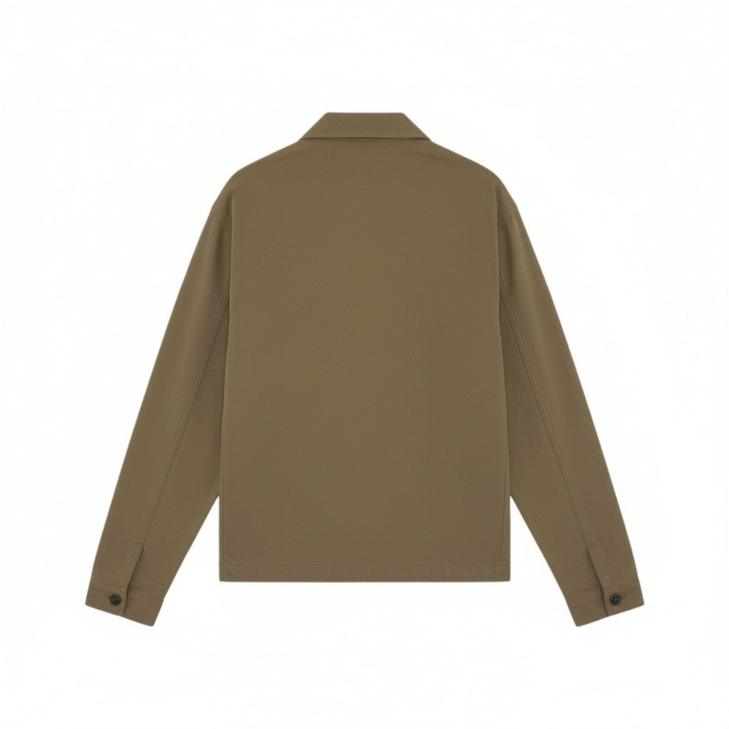 Lyle & Scott - Mens Enzyme Wash Zip Through Overshirt - Khaki Ash - LW2412V X569 - Wildvine Clothing, Spalding, Lincolnshire