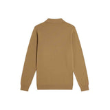Lyle & Scott - Mens Cotton Merino Long Sleeve Knitted Polo - Tigers Eye X851 - Wildvine Clothing, Spalding, Lincolnshire
