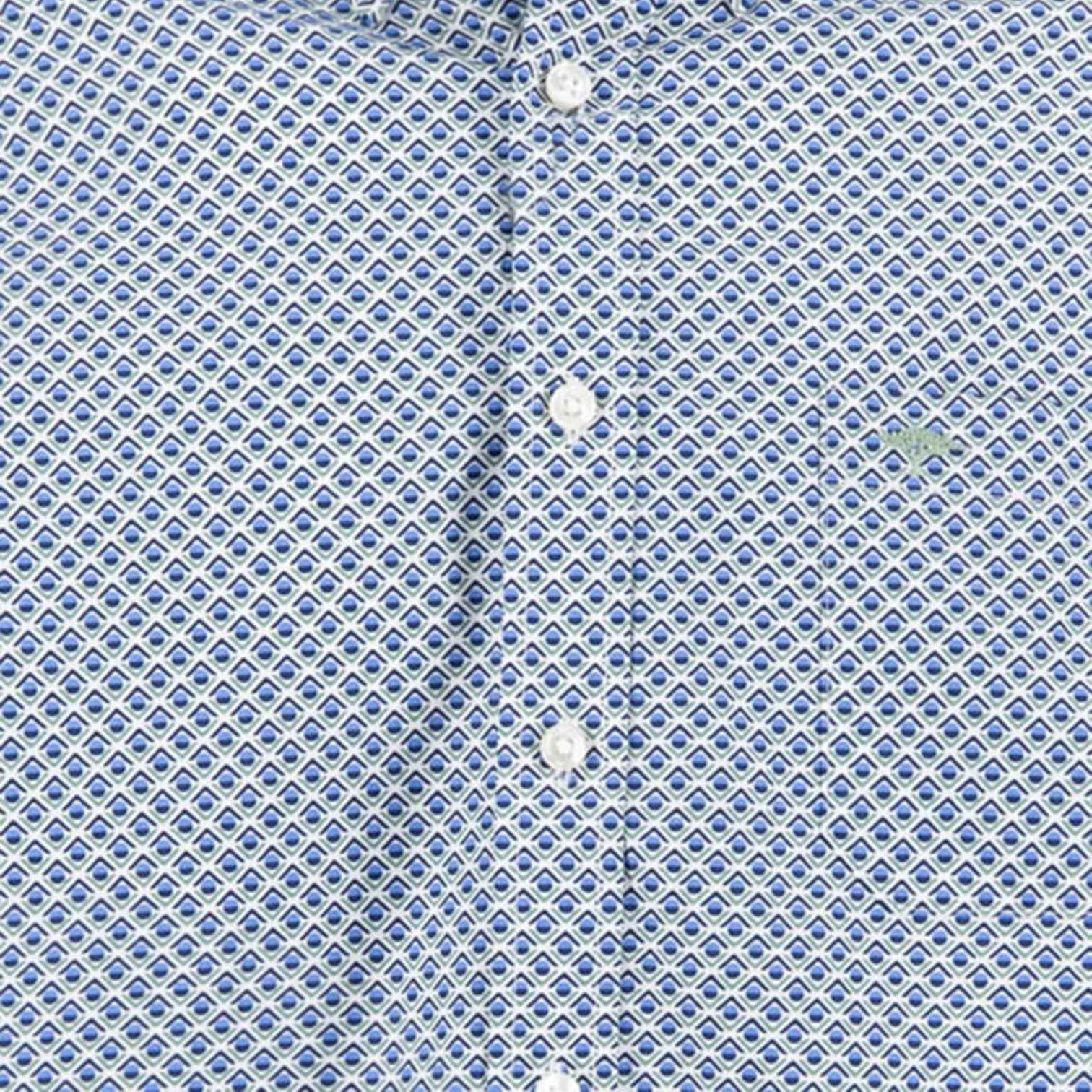Fynch-Hatton - Mens Shirt - Combi Print - Fern - Wildvine Clothing, Spalding, Lincolnshire