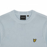 Lyle & Scott - Mens Hybrid Collar Crew Neck Jumper - Opal Blue - W596 KN2421V - Wildvine Clothing, Spalding, Lincolnshire