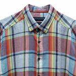 Gurteen - Mens - 100% Linen Shirt - Rome - Modern Fit / LS - Tangerine Check - Wildvine Clothing, Spalding, Lincolnshire