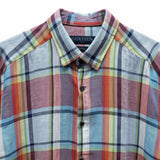 Gurteen - Mens - 100% Linen Shirt - Rome - Modern Fit / LS - Tangerine Check - Wildvine Clothing, Spalding, Lincolnshire