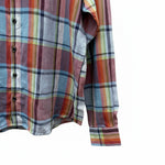 Gurteen - Mens - 100% Linen Shirt - Rome - Modern Fit / LS - Tangerine Check - Wildvine Clothing, Spalding, Lincolnshire