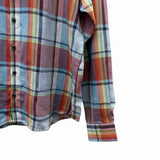 Gurteen - Mens - 100% Linen Shirt - Rome - Modern Fit / LS - Tangerine Check - Wildvine Clothing, Spalding, Lincolnshire