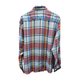 Gurteen - Mens - 100% Linen Shirt - Rome - Modern Fit / LS - Tangerine Check - Wildvine Clothing, Spalding, Lincolnshire