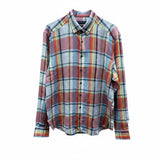Gurteen - Mens - 100% Linen Shirt - Rome - Modern Fit / LS - Tangerine Check - Wildvine Clothing, Spalding, Lincolnshire