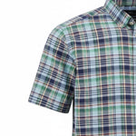 Fynch-Hatton Men's Regular Short Sleeve Casual Shirt - Madras Check – Marine - Wildvine Clothing, Spalding, Lincolnshire