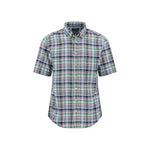 Fynch-Hatton Men's Regular Short Sleeve Casual Shirt - Madras Check – Marine - Wildvine Clothing, Spalding, Lincolnshire