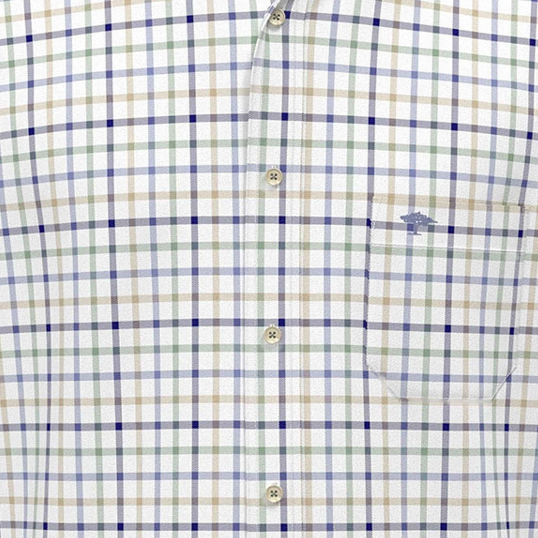 Fynch-Hatton - Mens Shirt - Multicolor Washed Oxford - White 802 - Wildvine Clothing, Spalding, Lincolnshire