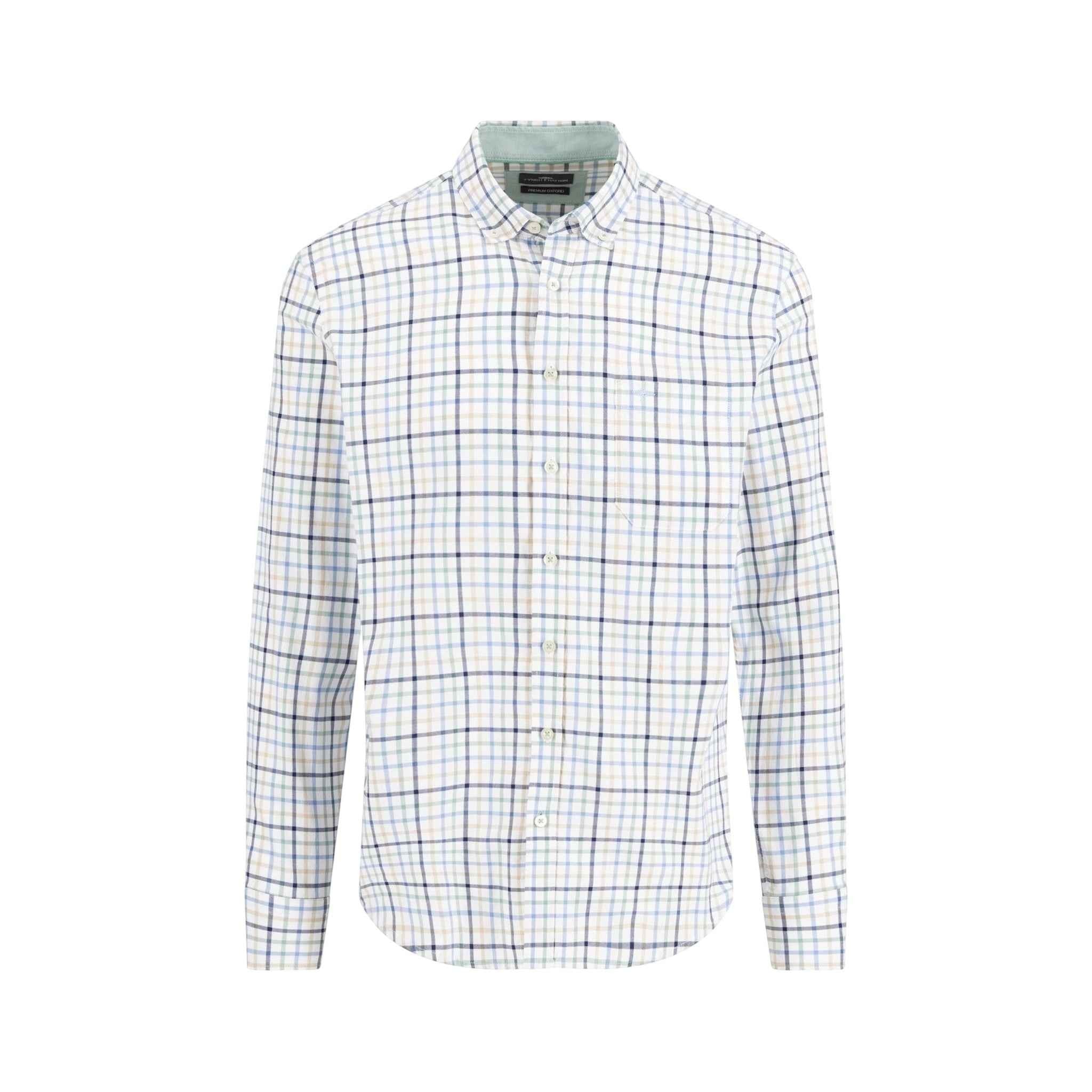 Fynch-Hatton - Mens Shirt - Multicolor Washed Oxford - White 802 - Wildvine Clothing, Spalding, Lincolnshire