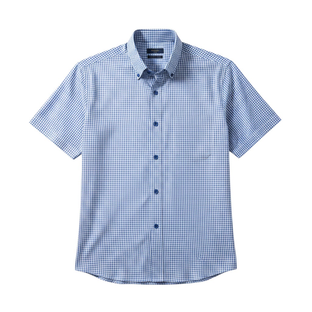 Gurteen - Mens - 100% Cotton - Seville - Modern Fit / Short Sleeved - Navy Check - 51028 636 - Wildvine Clothing, Spalding, Lincolnshire
