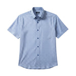 Gurteen - Mens - 100% Cotton - Seville - Modern Fit / Short Sleeved - Navy Check - 51028 636 - Wildvine Clothing, Spalding, Lincolnshire
