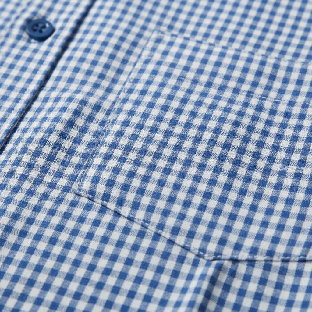 Gurteen - Mens - 100% Cotton - Seville - Modern Fit / Short Sleeved - Navy Check - 51028 636 - Wildvine Clothing, Spalding, Lincolnshire