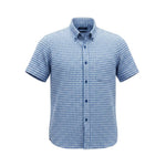 Gurteen - Mens - 100% Cotton - Seville - Modern Fit / Short Sleeved - Navy Check - 51028 636 - Wildvine Clothing, Spalding, Lincolnshire