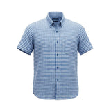 Gurteen - Mens - 100% Cotton - Seville - Modern Fit / Short Sleeved - Navy Check - 51028 636 - Wildvine Clothing, Spalding, Lincolnshire