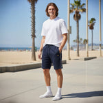 Lyle & Scott - Mens Check Panelled Sweatshort - Dark Navy ML2598V Z271 - Wildvine Clothing, Spalding, Lincolnshire
