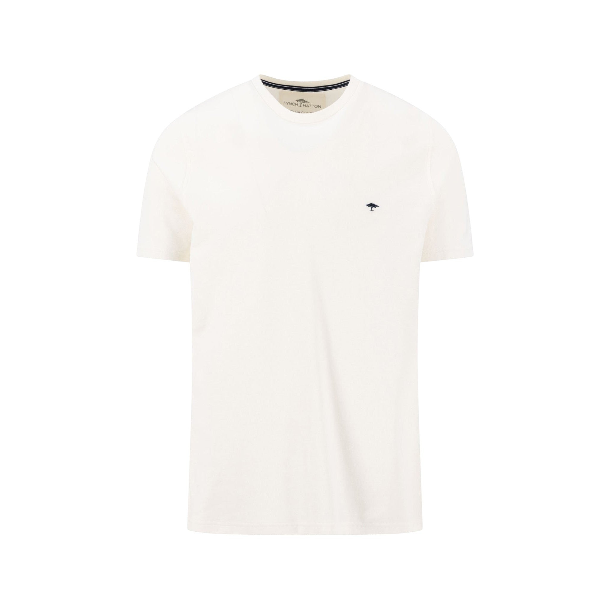 Fynch-Hatton - Mens T-Shirt - Premium Cotton - Off White - Wildvine Clothing, Spalding, Lincolnshire