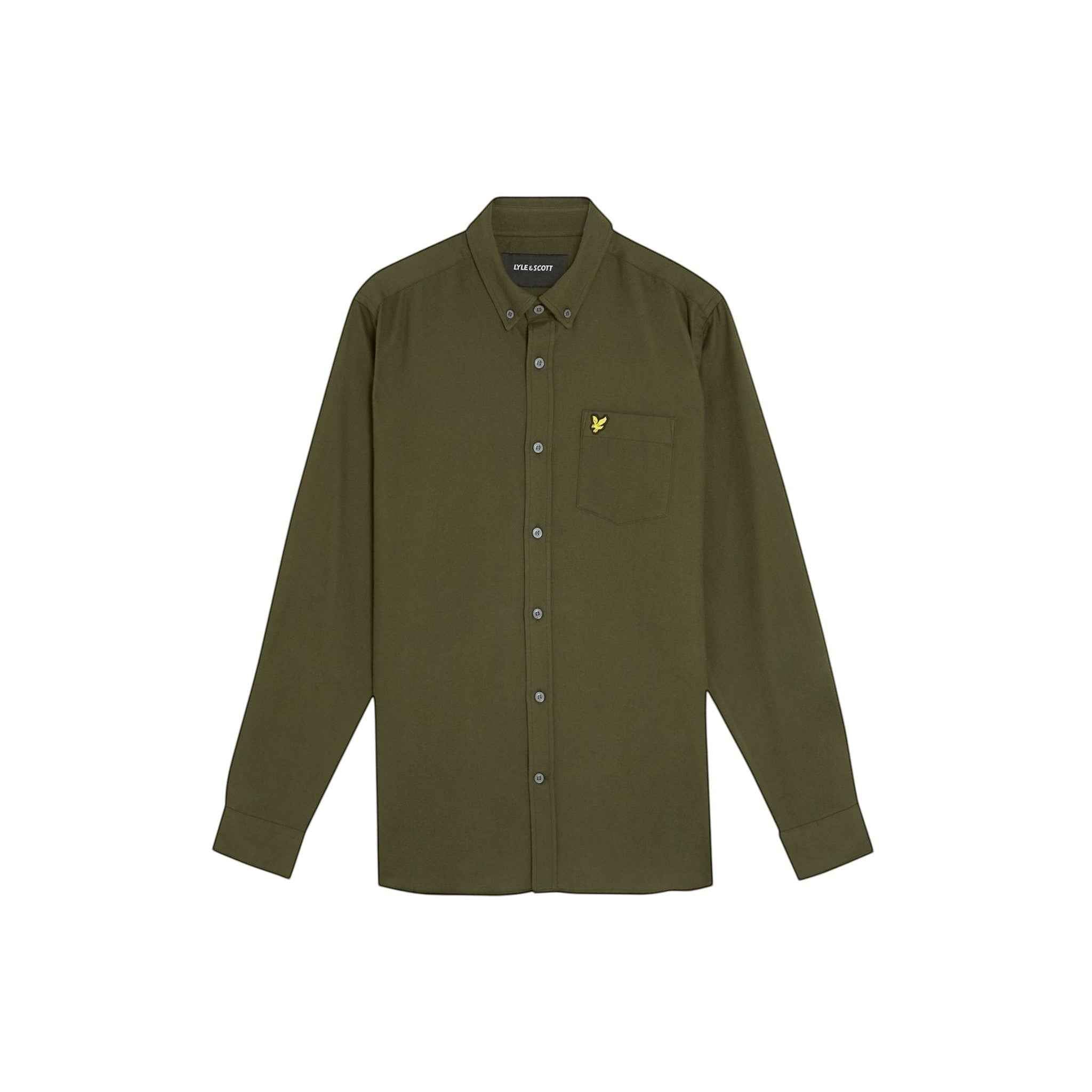 Lyle & scott - Mens Plain Flannel Shirt - Deep Depths X848 / XL - Wildvine Clothing, Spalding, Lincolnshire