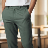 Gurteen - Mens - 100% Linen Trousers - Lynton - Olive - 1852-024 - Wildvine Clothing, Spalding, Lincolnshire