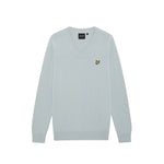Lyle & Scott - Mens Cotton V Neck Jumper - Opal Blue - Wildvine Clothing, Spalding, Lincolnshire