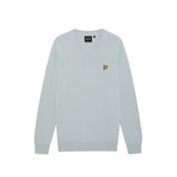Lyle & Scott - Mens Cotton V Neck Jumper - Opal Blue - Wildvine Clothing, Spalding, Lincolnshire