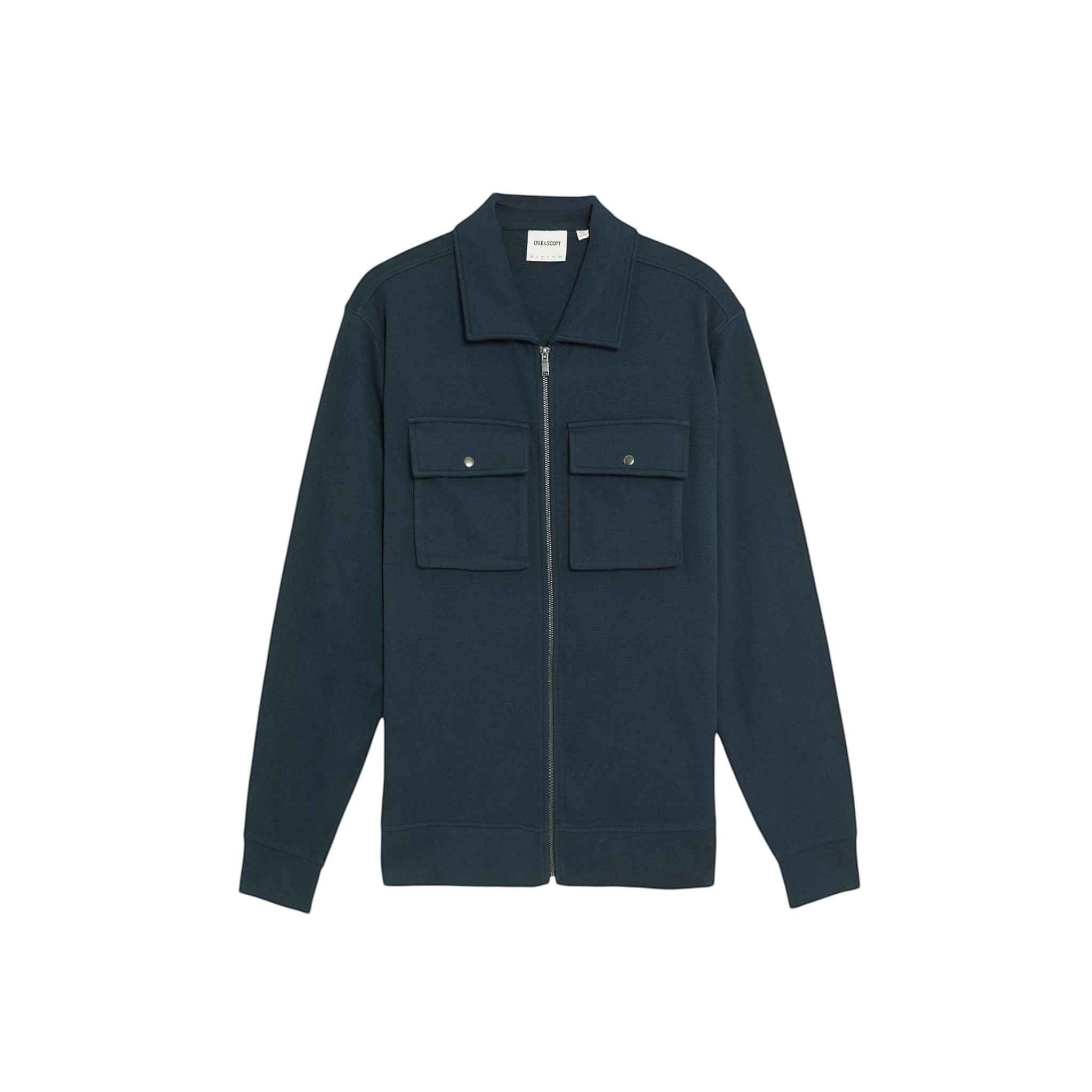 Lyle & Scott - Mens Interlock Jersey Overshirt - Carbon X898 - Wildvine Clothing, Spalding, Lincolnshire