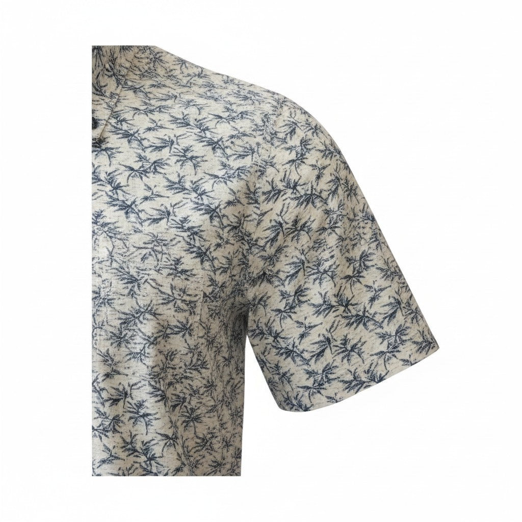 Gurteen - Mens - Seville - Modern Fit / Short Sleeved - Midnight Palm Print - 5102 935 - Wildvine Clothing, Spalding, Lincolnshire