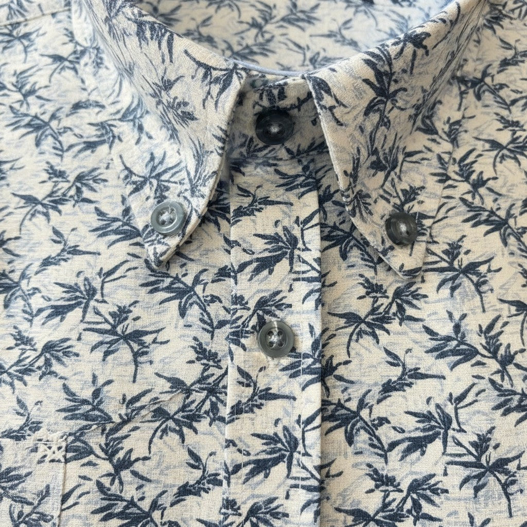 Gurteen - Mens - Seville - Modern Fit / Short Sleeved - Midnight Palm Print - 5102 935 - Wildvine Clothing, Spalding, Lincolnshire