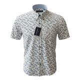 Gurteen - Mens - Seville - Modern Fit / Short Sleeved - Midnight Palm Print - 5102 935 - Wildvine Clothing, Spalding, Lincolnshire