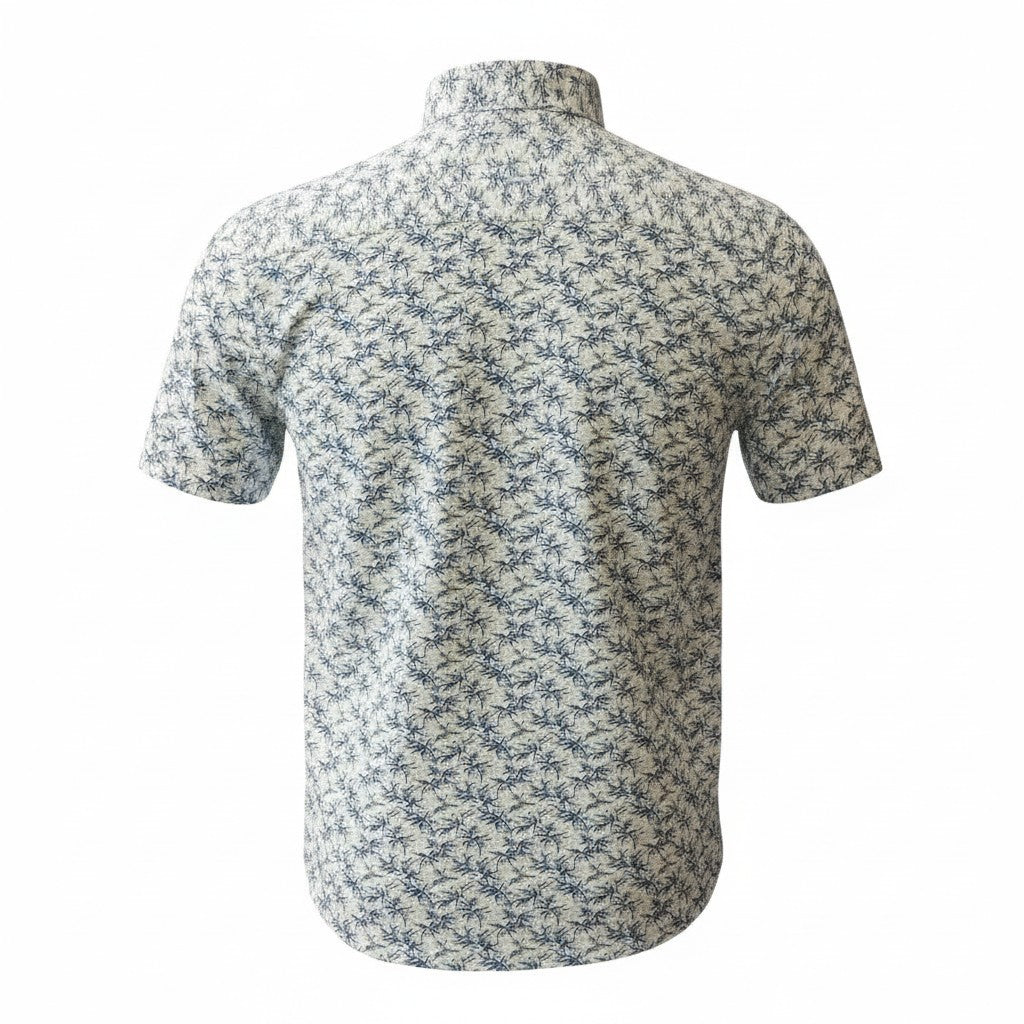 Gurteen - Mens - Seville - Modern Fit / Short Sleeved - Midnight Palm Print - 5102 935 - Wildvine Clothing, Spalding, Lincolnshire