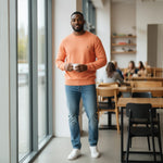 Fynch-Hatton - Mens Knitwear - O-Neck, Superfine - Peach - Wildvine Clothing, Spalding, Lincolnshire