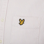 Lyle & Scott - Mens Stripe Oxford Shirt - Pink Grapefruit/ White LW2214VT Y152 - Wildvine Clothing, Spalding, Lincolnshire